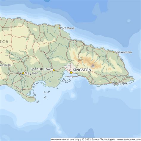 Map Of Kingston Jamaica Neighborhoods