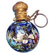 Antique Venetian Round Scent Bottle With Gondolas and Portraits, Very Special! | Perfume bottles ...