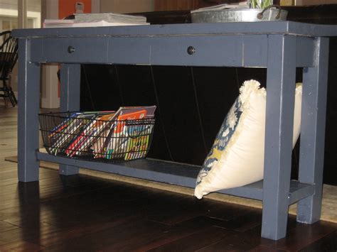 Blue Sofa Table | My wife loves the reclaimed lumber furnitu… | Flickr