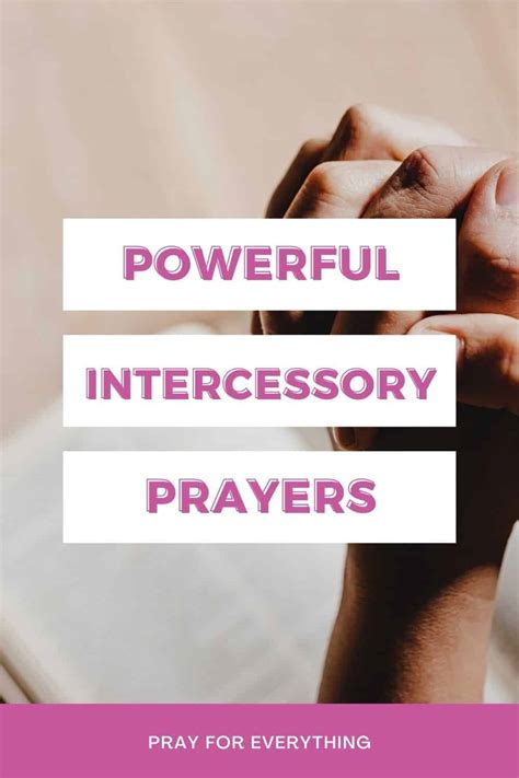 Powerful Intercessory Prayers