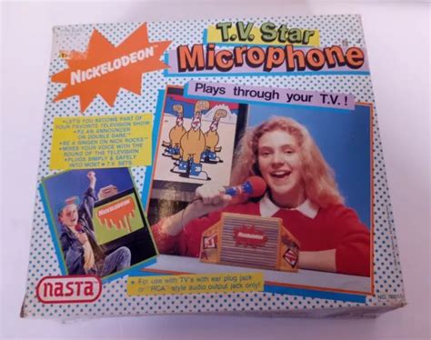 VINTAGE 1989 NICKELODEON Nasta T.V. Star Microphone RARE, NEW Condition $44.99 - PicClick
