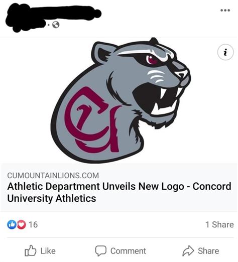 Athletic Department Unveils New Logo - Concord University Athletics OO 16 Share Like Comment ...