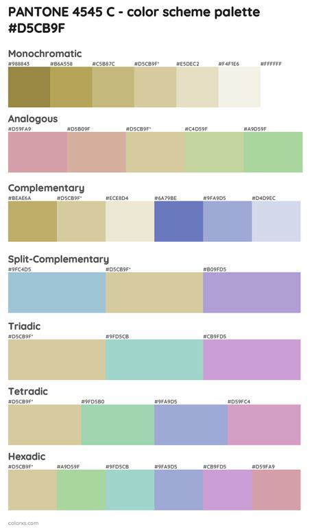 PANTONE 4545 C color palettes - colorxs.com