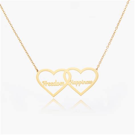 Double Heart Necklace - JetPrint