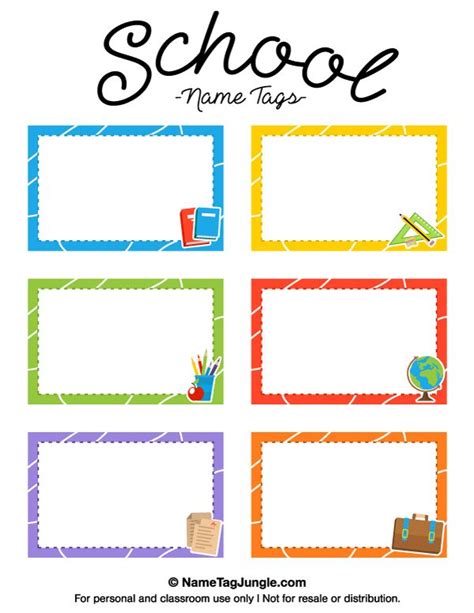 Printable School Name Tags | Name tag for school, School name labels, Printable name tags