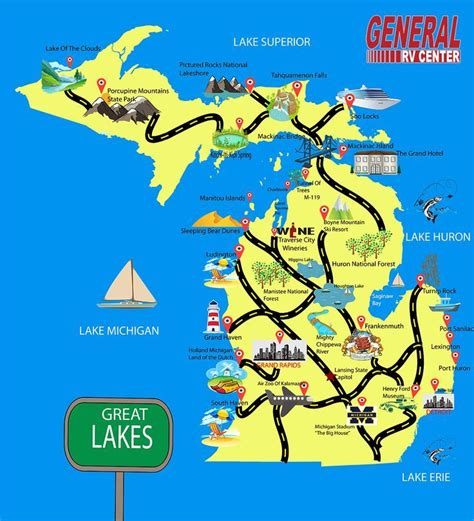 Michigan Camping Guide Road Trip Through Michigan By RV & See the Sites! | Michigan camping ...