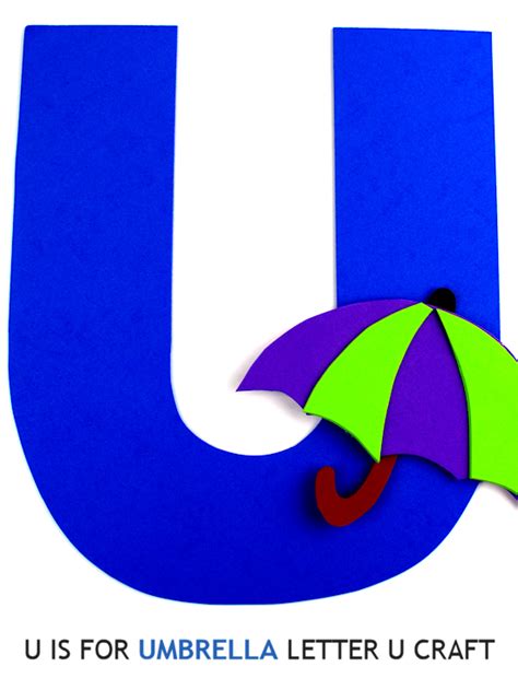 U is for Umbrella Letter U Craft - Our Kid Things