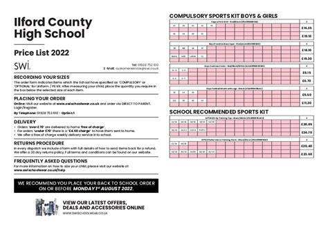 School Uniform and Dress Code - Ilford County High School