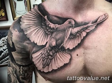 The meaning of the tattoo “dove”: history, photo drawings, sketches, facts