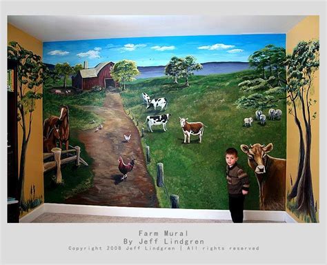 farm mural | Farm mural, Wall murals, Farm boy room