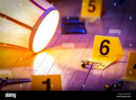 Evidence markers hi-res stock photography and images - Alamy