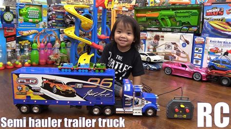 Children's Toy Channel: Fastlane Remote Control Semi Hauler Truck with Trailer Unboxing ...