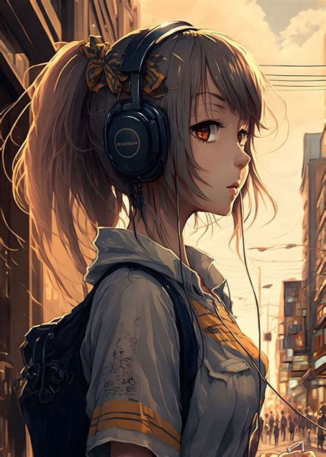 Cool Anime Girls With Headphones