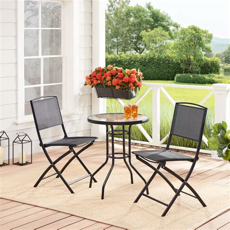 Mainstays Albany Lane 3 Piece Outdoor Patio Bistro Set, Multiple Colors ...