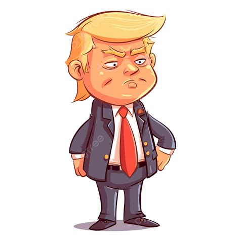 Trump Clipart Cartoon Donald Trump Character Vector, Cartoon Clipart ...