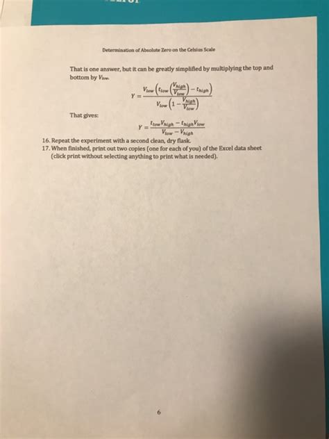 Solved Determination of Absolute Zero on the Celsius Scale | Chegg.com