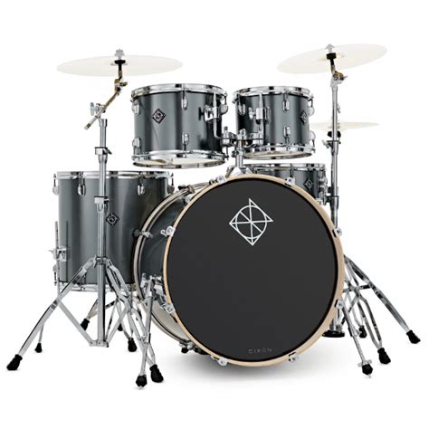 Dixon Drums Spark 5 Piece Drum Kit With Cymbals - Gun Metal | Musiekwêreld