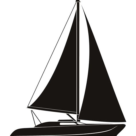 Sail Boat Yacht Silhouette Boats Wall Stickers Bathroom Home Decor Art ...