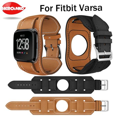 Aliexpress.com : Buy New Replacement for Fitbit versa Bands Leather Straps Band Interchangeable ...