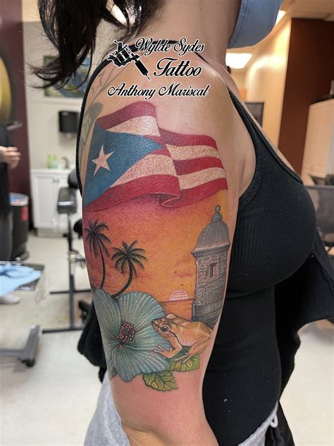 Full Color Puerto Rican Themed Tattoo Sleeve in 2021 | Sleeve tattoos, San diego tattoo artists ...