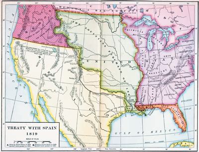 Map of the Treaty With Spain 1819