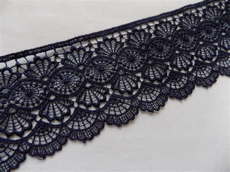 Navy Blue Venise Lace Trim by the Yard - Etsy Australia