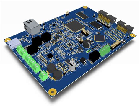 3D View Custom Printed Circuit Board example - Cohen Electronics Consulting