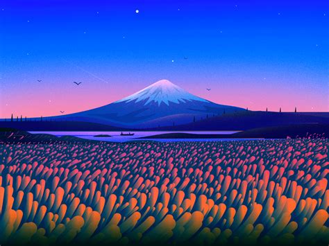 Mount Fuji by Febin Raj for Fireart Studio on Dribbble