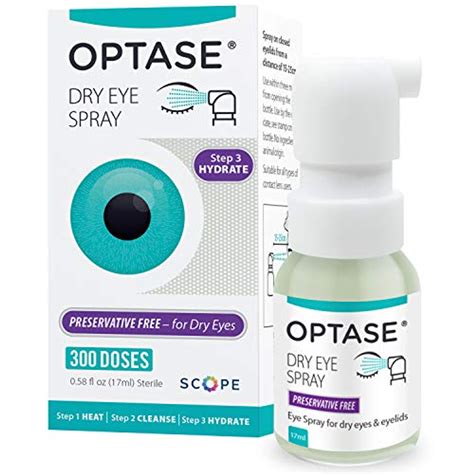 Optase Eye Spray - Preservative Free Emulsion Spray for Dry Eyes and Eyelids - Artificial Tears ...