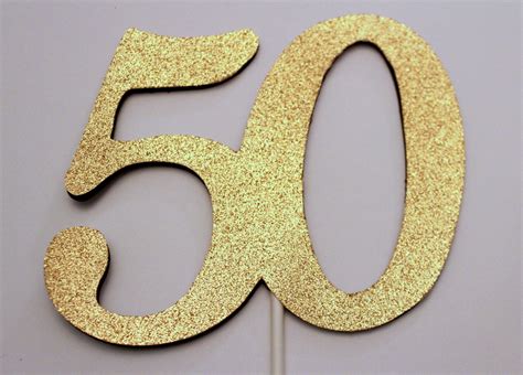 50th cake topper, 50th glitter Cake topper centerpiece, 50 Cake topper, 50th Birthda… | 50th ...