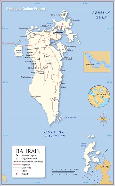 Political Map of Bahrain - Nations Online Project