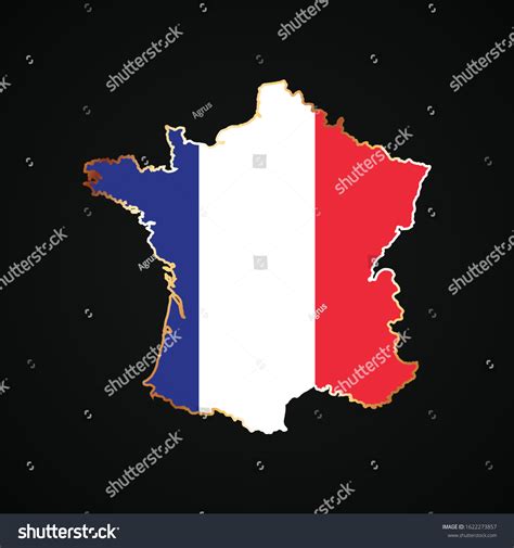 Map France Flag Background Golden Outline Stock Vector (Royalty Free) 1622273857 | Shutterstock