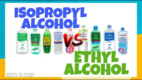 ETHYL ALCOHOL VS ISOPROPYL ALCOHOL - YouTube