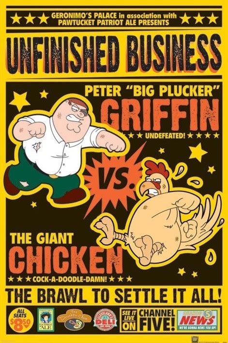 Poster FAMILY GUY - chicken fight | Wall Art | 3+1 FREE | Abposters.com