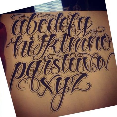 Chicano Gangster Script Alphabet