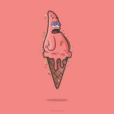 Logo and Cartoons on Instagram: “Patrick + Ice cream Designed by @adhee ...