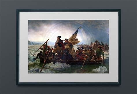 George Washington Crossing the Delaware 1851 Vintage Historical ...