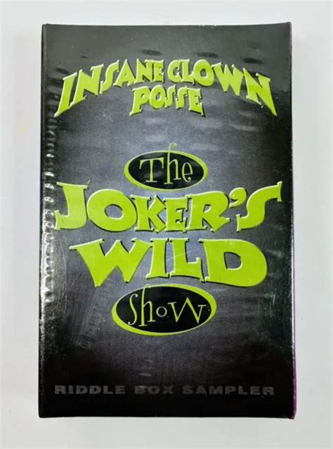 VINTAGE 1995 INSANE Clown Posse ICP The Joker’s Wild Show Riddle Box Sampler NEW $57.61 - PicClick