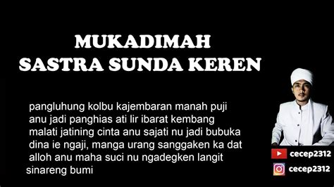 MUKADIMAH CERAMAH PIDATO DAKWAH SASTRA SUNDA KEREN - YouTube