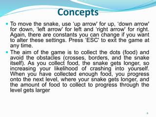 report on snake game | PPT