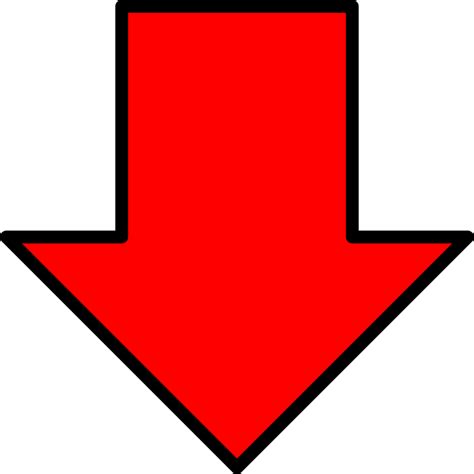 Clipart - Red down arrow