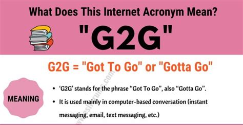 G2G Meaning: What Does G2G Actually Mean and Stand For? (with Useful ...