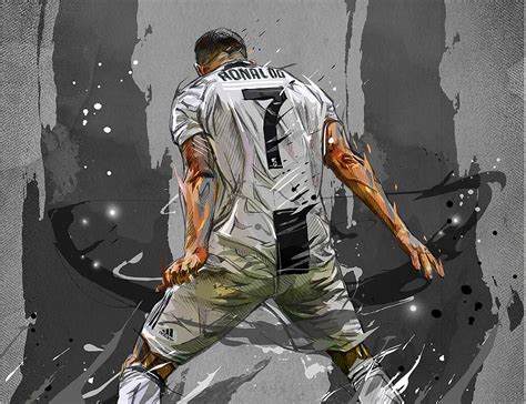 Illustration Ronaldo Wallpaper Digital Art by Dodot Frans - Fine Art America