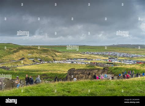 Doolin, Co. Clare, Ireland, August 2019 Crowd of tourists visiting ...