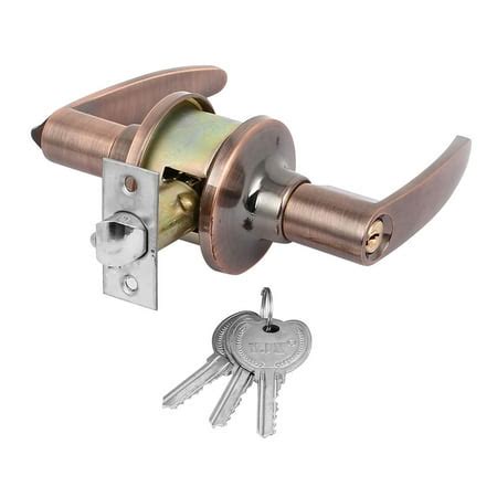 Front Entry Lever Handle Knob Door Locks with keys Leverset Lockset Copper Tone - Walmart.com