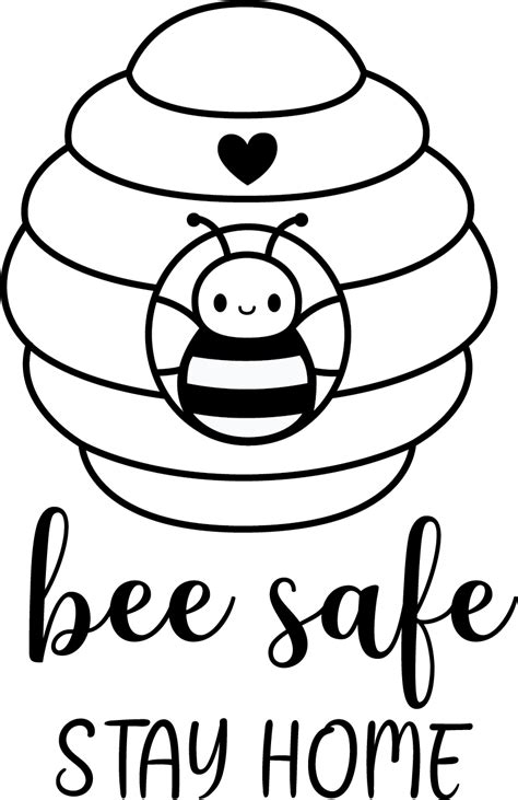 Be Safe Stay Home Svg Free Svg Bee SVG Free Perfect for Crafting And Design Projects | beesvg.com