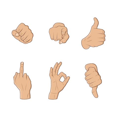 Collection of hand gesture Vector | Premium Download