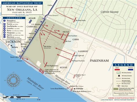 Battle Of New Orleans Battle Map | Printable Templates Free