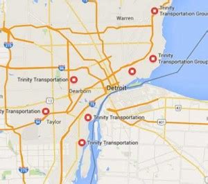 detroit-bus-transportion-map - Trinity Transportation