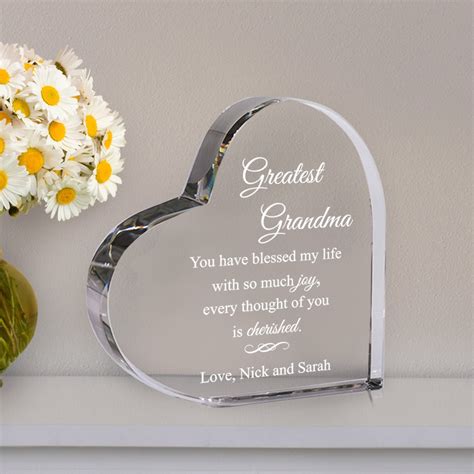 Greatest Grandma Personalized Acrylic Keepsake Heart